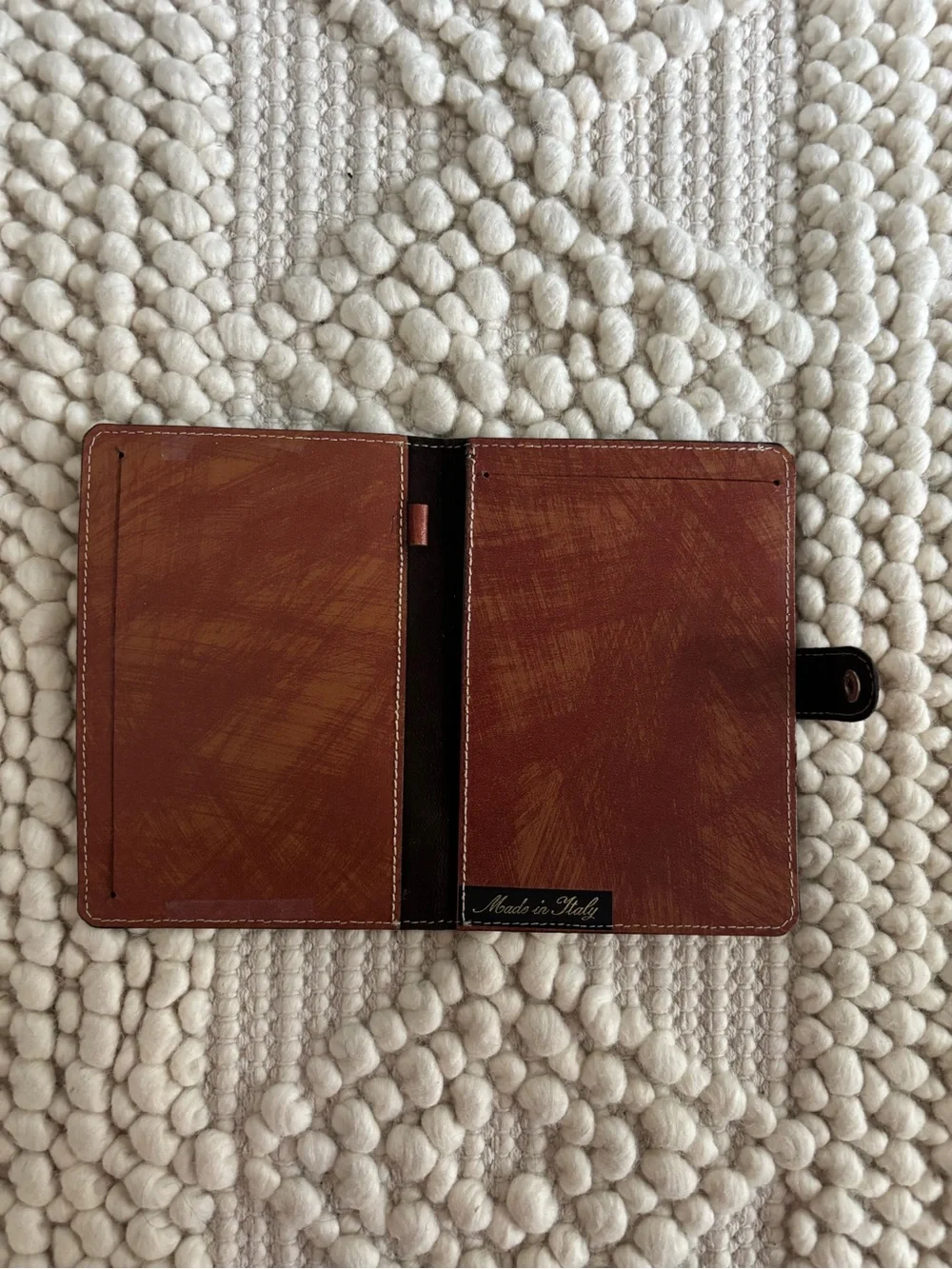 Vintage hand-tooled brown Leather Sorrento Italy Journal notebook cover